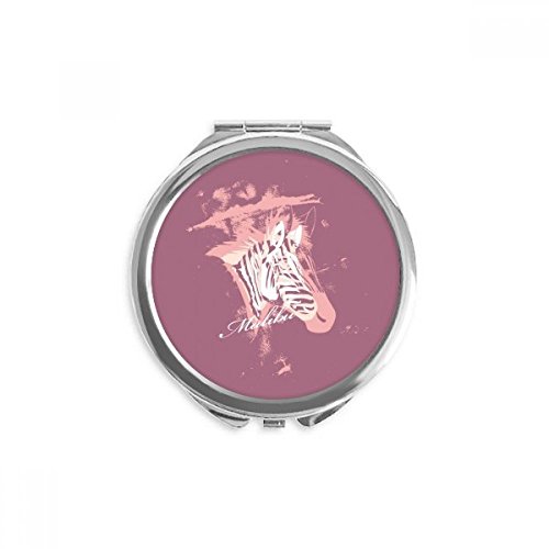 Miroir zèbre pourpre de maquillage portable pour vos retouches