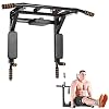 STARBRILLIANT Pull Up Bar Wall Mounted Chin Up Bar Wall Mount Multifunctional Dip Station for Indoor Home Gym Workout,Power Tower Set Training Equipment Fitness Dip Stand Supports to 440 Lbs