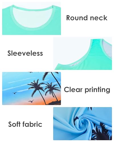 Nidoul Mens Beach Tank Tops Summer Graphic Palm Tree Sleeveless Shirts for Men Vacation Gym Running Workout Tank Top4