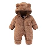 Bidobibo ropa de bebe niña Newborn Baby Bear Outfits Girl Boys Clothes Winter Warm Fleece Hooded Romper Snowsuit Infant Costume 0-12M