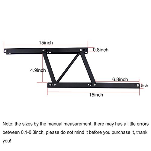 Sauton Coffee Table Lift Mechanism, Lift up Coffee Table Hardware, Black Spring Stand Furniture Hinges