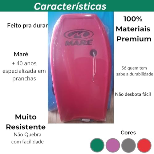 Prancha Bodyboard Infantil Maré-Prancha Infantil para Praia- Prancha Premium Criança Praia/ Piscina