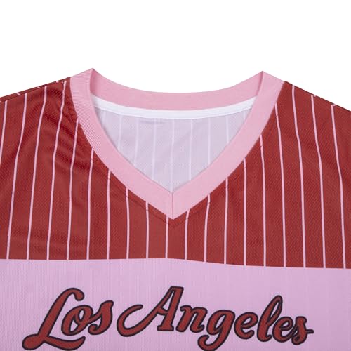 Image of Jersey Shirts for Women Y2k Graphic Tees V Neck Baggy Streetwear Number Oversized T Shirt Summer Tops