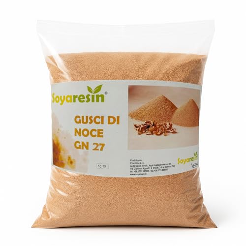 PROCHIMA GUSCI di Noce POLVERIZZATI Naturali Materiale Organico Biodegradabile Ecologico e Compostabile - Abrasivo e Assorbente Naturale per Sabbiature - Lettiere - Pulizie Professionali - 10 kg
