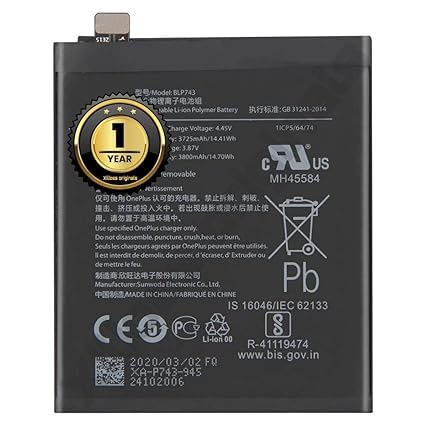 Image of BLP743 Battery for OnePlus 7T HD1900 HD1901 HD1903 HD190 HD1907 Battery with 1 Year Warranty***** (R1)
