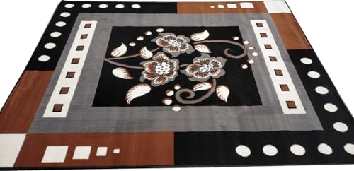 Image of Soft Traditional Washable Beautiful Acrylic Rugs for Home Decor Living Room 8x11 feet (240 x 330 CM) Grey