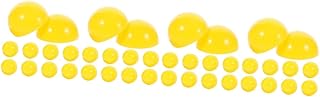 BESPORTBLE Openable Lottery Balls 80 Pcs Event Lottery Ball Yellow Pingpong Open Ball Plastic Lottery Balls