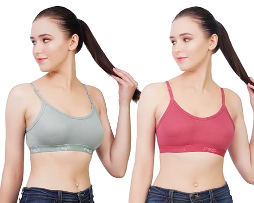 Image of Medium Impact Sports Bra for Women | Daily Use | Non-Wired | Non-Padded | Seamless Bra | Full Coverage | Suitable for Gym,Yoga,Workout