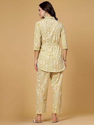 Image of Pistaa's Women Summery Floral Cotton Co-ord Set