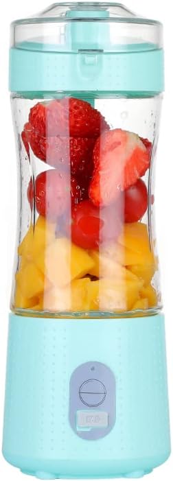 Licuadora portátil para batidos y batidos, licuadora personal recargable por USB con fuerte poder de mezcla, oficina y deportes (azul)