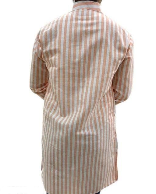 Image of Men Kurta Long Sleeve Regular Fit Classic Ethnic for Casual Festive and Function Occasions