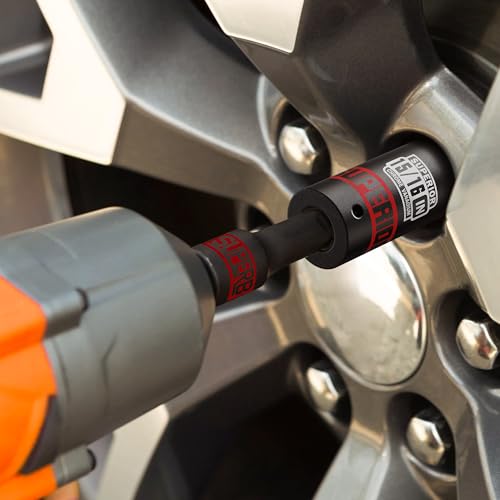 Image of 12 Piece 1 /2 inch Drive Impact Socket Set, 3 /8 inch - 1 inch Deep Socket, SAE, 6 points, CR-V Material, Cars, Motorcycles, Tire Changes
