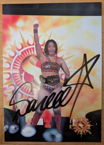 スターダム Sareee 直筆サイン入りポートレート IWGP女子チャンピオンのサムネイル