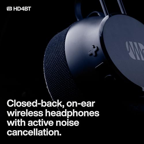 Image of PreSonus Eris HD4BT - Over-Ear Closed-Back Wireless Headphones, Bluetooth, ANC Noise Cancelling, Up to 60 Hours Battery Life, Studio Headphones for Mixing, Monitoring, Recording, Midnight Blue