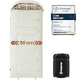 KingCamp 寝袋 シュラフ 封筒型 フランネル 冬用 幅90cm ワイドサイズ オールシーズン 快適温度2℃-7℃ 夏用 コンパクト 軽量 防水 丸洗いOK 防災用 アウトドア キャンプ 収納袋付き ホワイト 右開き