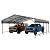 EBE 20' x 20' Metal Carport, Heavy Duty Outdoor Carport with Galvanized Steel Roof and Updated Frame Structure, Garage Car Shelter Shade for SUV, Truck and Boats
