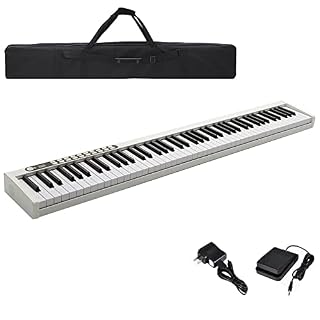 KEMNGO Piano numérique 88 Touches, Clavier électronique Portable Pleine Grandeur, Clavier MIDI, Haut-parleurs intégrés… - Les Beatles, Paul McCartney, John Lennon, RIngo Starr, George Harrison