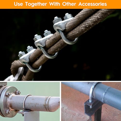 5 Stück M8 x 50mm 304 Edelstahl Silber U-Bolzen U-Schrauben, geeignet für Rohrleistungen