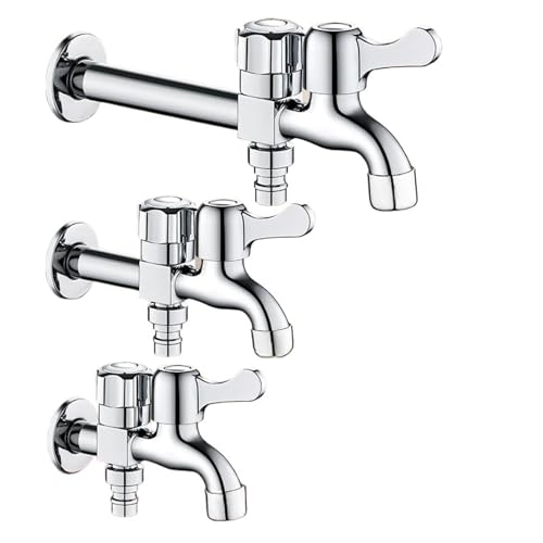 Grifo for lavadora de acero inoxidable con interruptor de una entrada y dos salidas 2