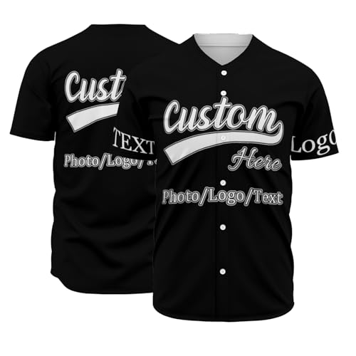 Camiseta personalizada de béisbol con texto de logo y número para equipo, uniforme deportivo personalizado para hombres y mujeres