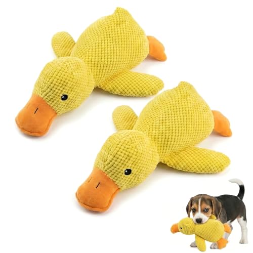NiceNaiils 2 Pezzi Peluche per Cani Indistruttibile, Cigolante Pupazzo Cane Interattiva, Giocattolo per Cani in Peluche, per Masticatori di Razze Piccole, Medie e Grand