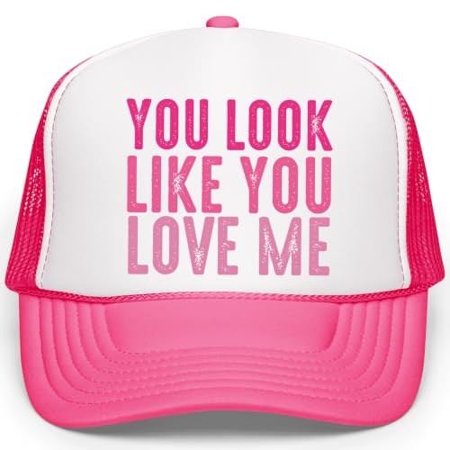 Image of You Look Like You Love Me Trucker Hat Country Song Lyrics Adult Classic 5 Panel Mesh Snapback