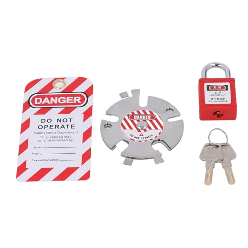 Air Source Safety Lock 304 Stainless Steel Pneumatic Hose Joint Fitting Lockout Kit with Keys and Hanging Tag