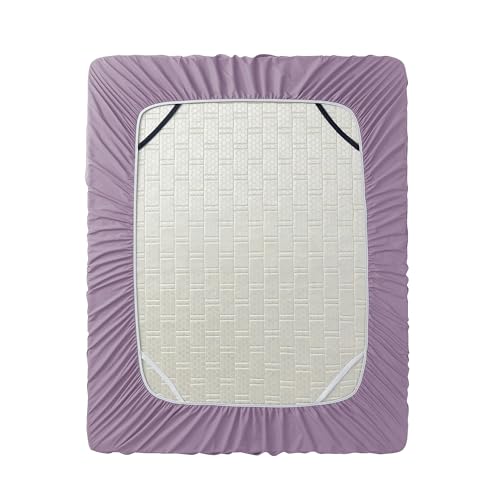 Image of Hearth & Harbor Extra Deep Pocket Queen Fitted Sheet - Fits 18 to 24 Inch Mattress - Ultra Soft 1800 Microfiber, Wrinkle-Free & Breathable - Hotel Luxury Fitted Sheet Only, Lavender