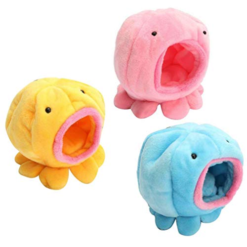 VILLCASE Hamster para animais de estimação, cama quente, cabana de lã para pendurar gaiola de brinqu