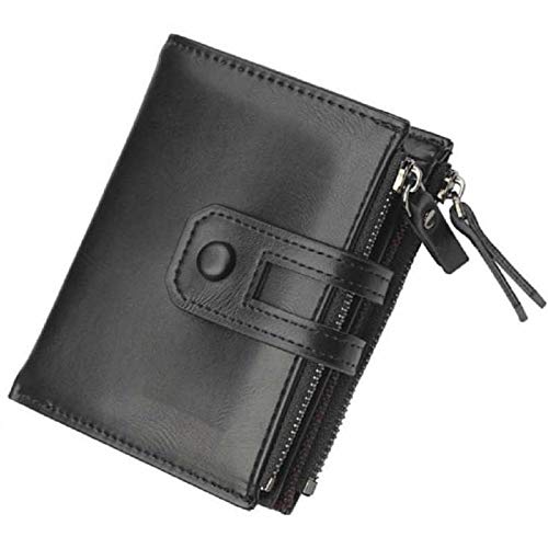 Dual Zipper Stylish Artificial Leather Wallet for Men (Black -D3206)-image-33