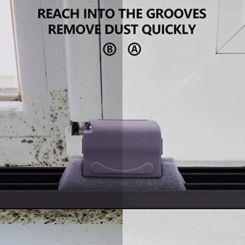 Image of Magic Window Groove Cleaning Brush, Hand-held Crevice Cleaner Tools, Multipurpose Clean Tools Slide Brush Head for Door, Window Slides Replacement Cloth Brush for Corners Gaps scouring Door