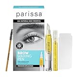 Parissa Brow Waxing Pen | Precise Eyebrow Shaping, Mess-Free Application & Coarse Hair Removal | At-Home Brow Wax Kit with 20 Strips, Brow Brush with Post-Wax Ultra Soothe Oil | 4.5 ml (0.15 Fl Oz)