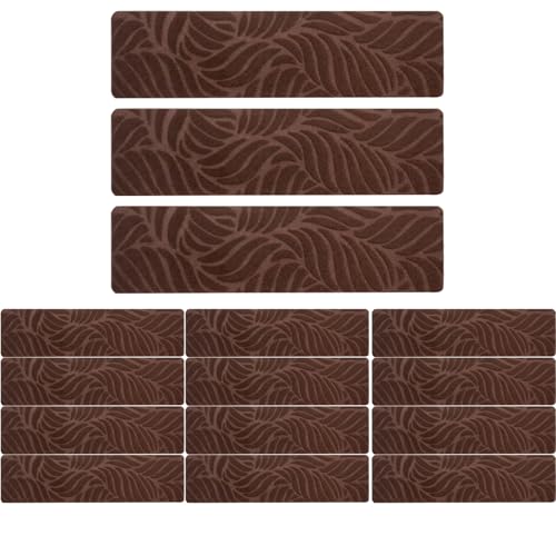 Carpet Carpet Cover, Edging Steps Non Slip Treads 15 piezas for Safety, Adhesive Runner with Reutilizable Design, for Elders Kids Dogs Indoor Home Garage Patio Dormitory 29,92 x 7,87 pulgadas