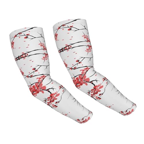 delicate cherry blossoms Adult Cooling Sleeves - Elasticity Ice Silk Sun Protection Arm Sleeve for Outdoors, Sports Running, Cycling