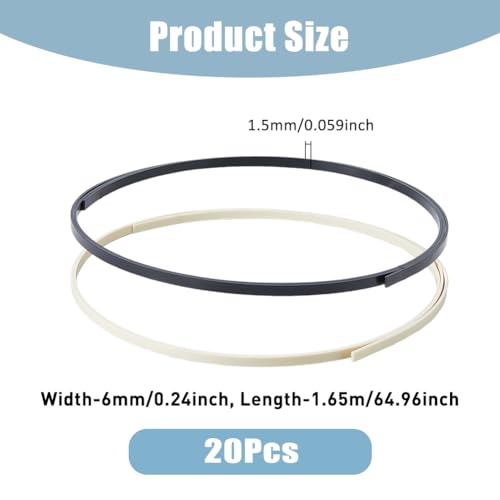 SUPERFINDINGS 10Pcs 2Colors 1650x6x1.5mm Plastic Guitar Binding Purfling Strip Guitar Bindings Decorative Guitar Elastic Binding Trim for Acoustic Classical Guitar Binding Edge Trim - Image 2