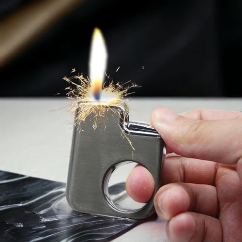 Encendedor a rueda con llama suave y recargable miniatura 3