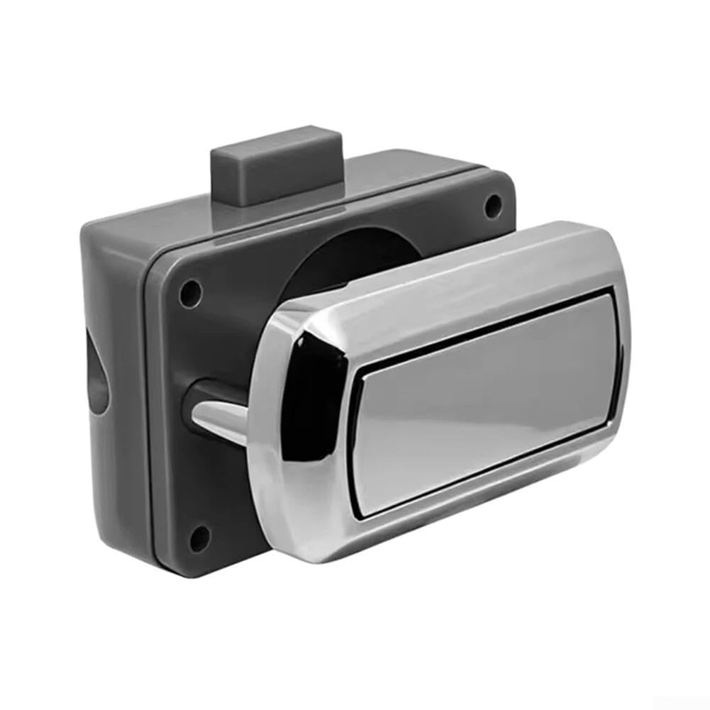 Gdfnmogo Drawer Lock Catch Push Button Mechanism Replacement Parts For Swift for caravan for motorhome With 20Mm Cutting Hole For 16-18mm Board(Chrome)