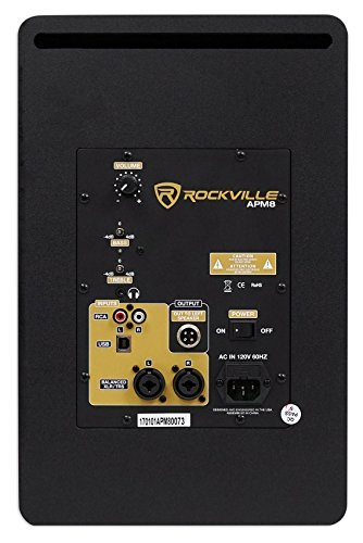 Rockville APM8C+APM10C+RCDSTR10B+RCDR10B+RVSM1PACK 2) Apm8C 8 Inch Powered Studio Monitors+Active 10 Inch Subwoofer+Stands+Pads thumb #3
