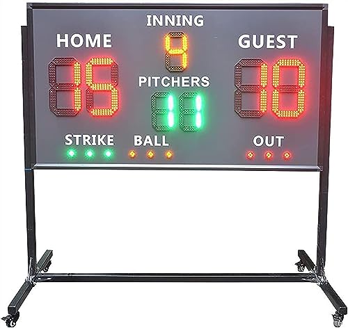 Marcador digital LED deportivo con soporte de rueda miniatura 4