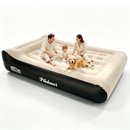 Ptlahmri Queen Air Mattress Full with Built in Pump for Camping...