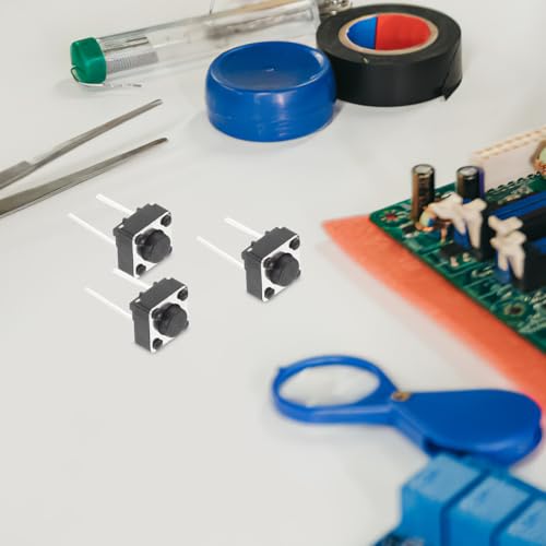 Botones tactiles momentaneos Mobestech de 6x6mm para placa de pruebas y circuitos impresos DIY 6