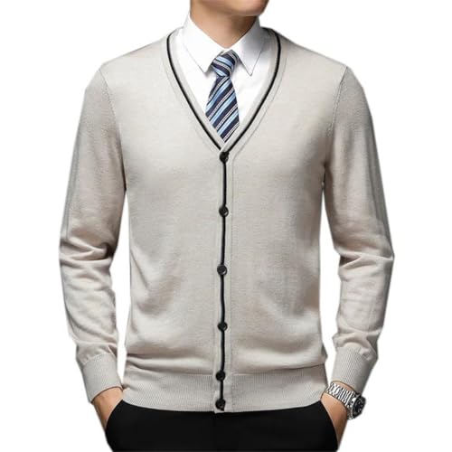 Men Wool Sweater Cardigan Outwear Knit for Winter V Neck Buttons Down Male Casual Clothing2