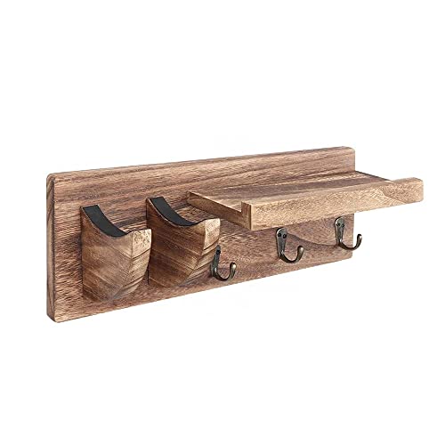 FFYUEEE Monte De Pared De Guitarra Eléctrica, Soporte De Pared De Almacenamiento De Madera con 3 Ganchos, Erhu/Violin Monte Cover