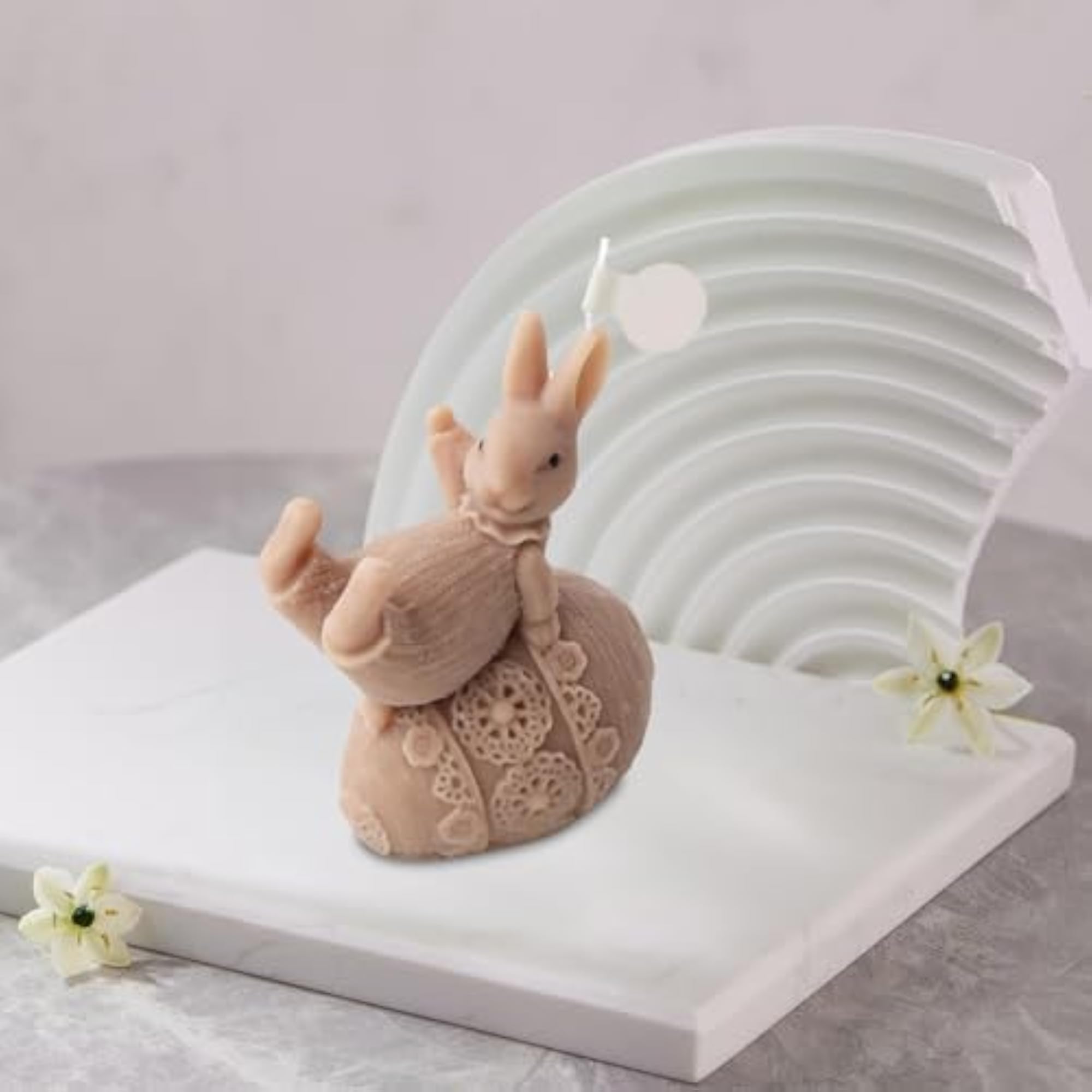 Easter Bunny Egg Candle Mould for Crafting Decor Style B