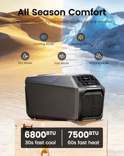 FO-KOKO Dual Hose 6800 BTU AC