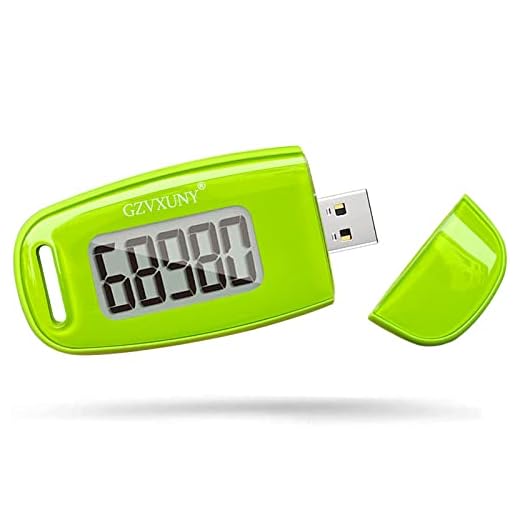 3D Pedometer Clip On, Simple Walking Step Counter with Backlight, USB Rechargeable Accurate Step Counter, Daily Target Monitor, Exercise Time (Green)
