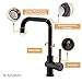 Black Kitchen Sink Faucet, WANMAI Single Handle 360 Degree Rotation Bar Sink Faucets with Solid Brass Body & Ceramic Valve, Matte Black