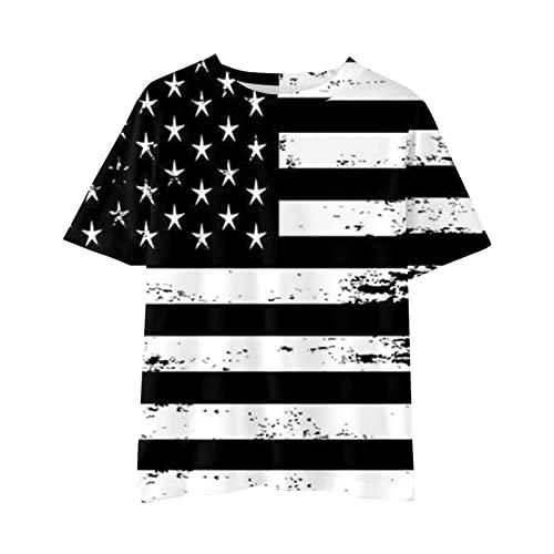 Cat and Jacket Kid Toddler Shirts 4 of July 3D Graphic Printed Tees Boys Girls Novelty Fashion Dress Girls Size 7