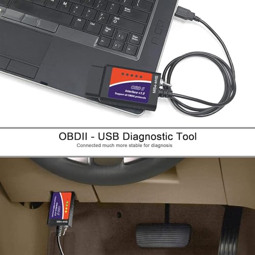 OBDResource ELM327 FORScan OBD2 Adapter ELMconfig OBDII USB Scanner Diagnostic Scan Tool with MS-CAN HS-CAN Switch for Ford F150 F250 Cars and Light Trucks Code Reader Diagnose on Windows Only