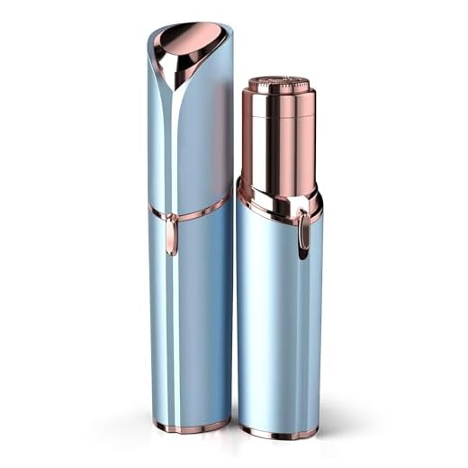 Facial Hair Remover for Women - as Seen on TV Painless Face Shaver - Electric Hair Removal Device for Face Lips Peach Fuzz with Light (Blue)